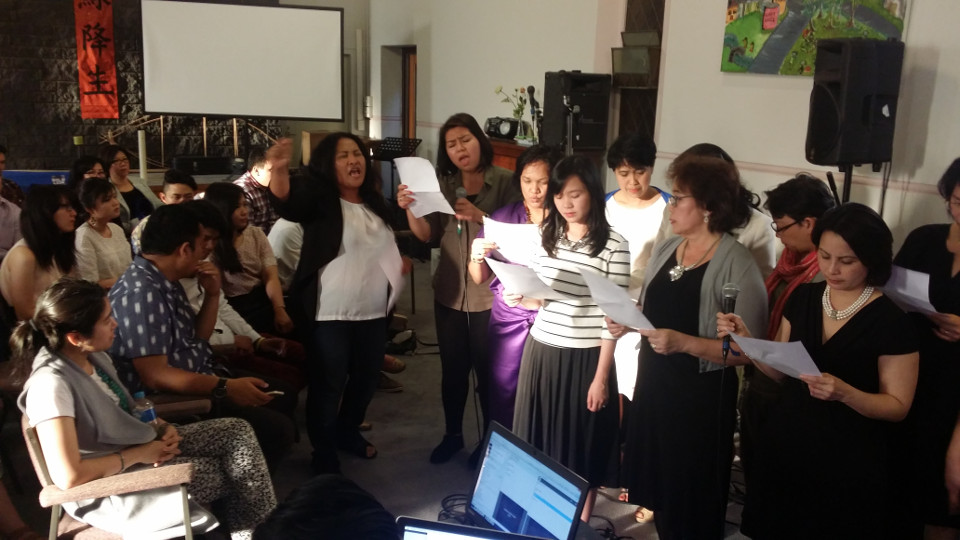 Singers from the Point Cook team